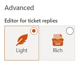 Apperance Editor Settings