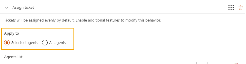 Assign ticket