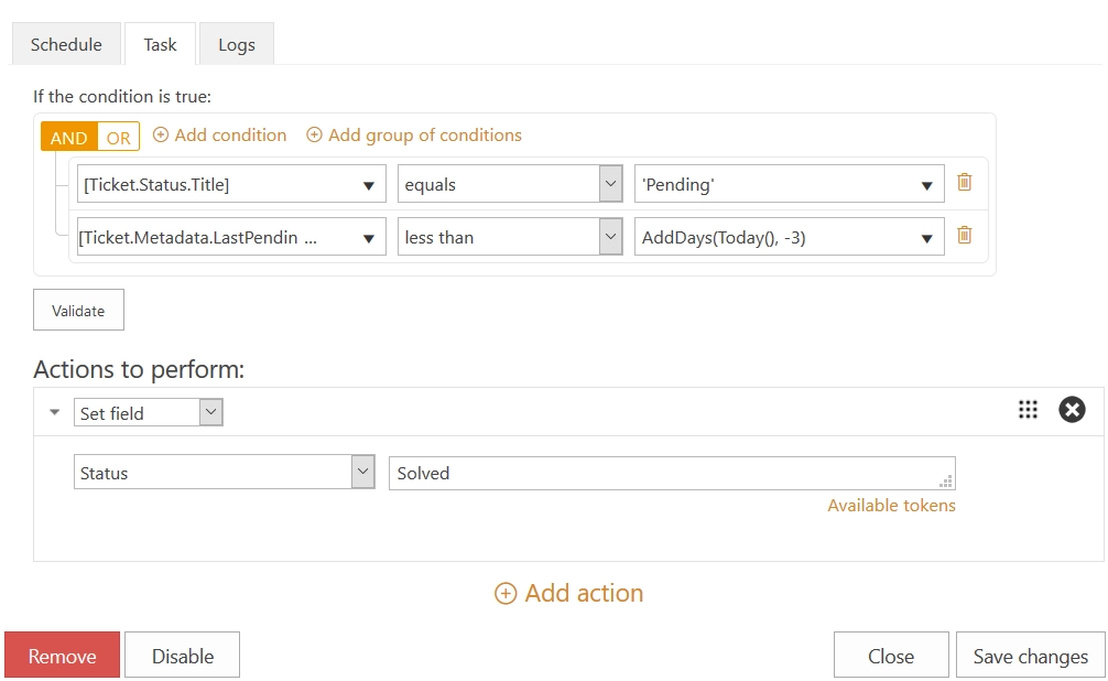 Task Configuration