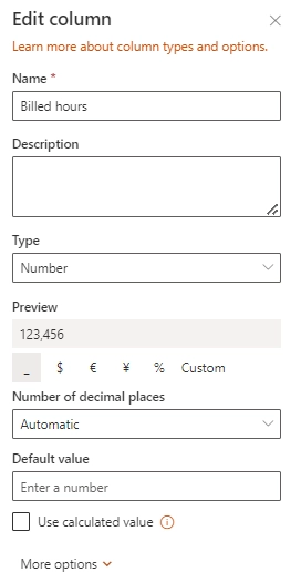 Timesheet structure