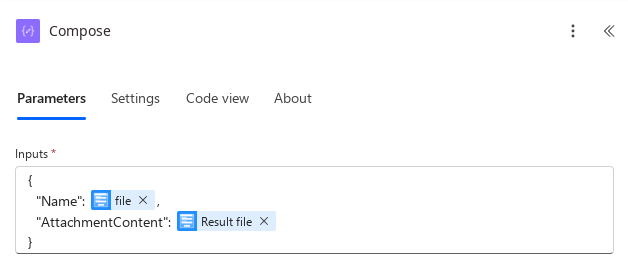 Compose an element of the array