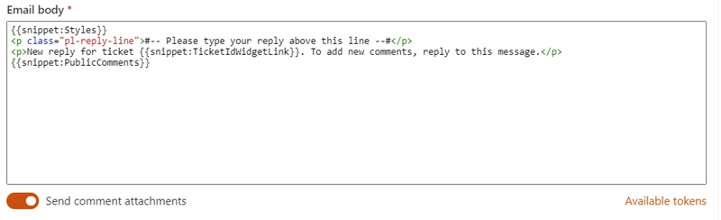 Send email (message body)