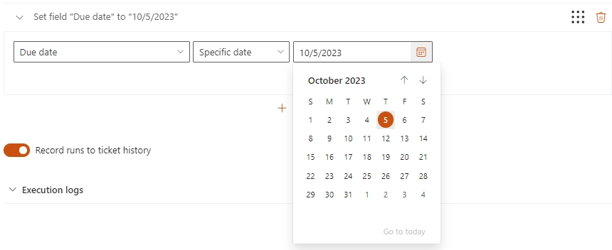 Set date field