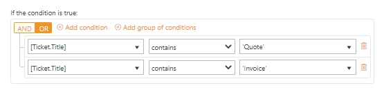 Configured condition