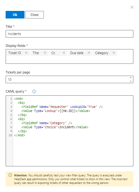 Query field