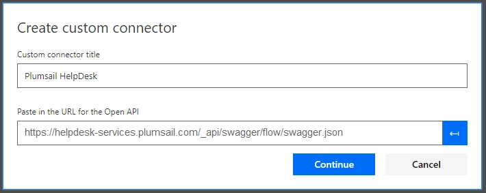 Connector from URL form