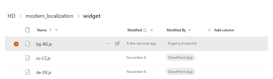 Widget Custom Language Path