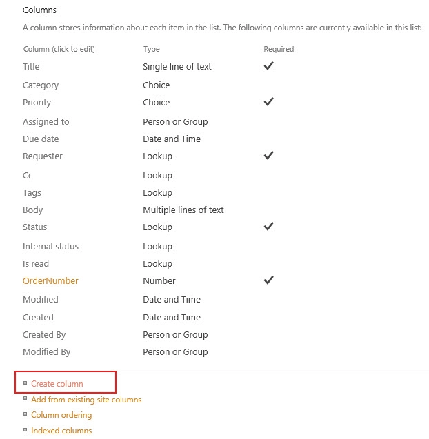 Create column