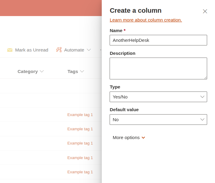 Create column