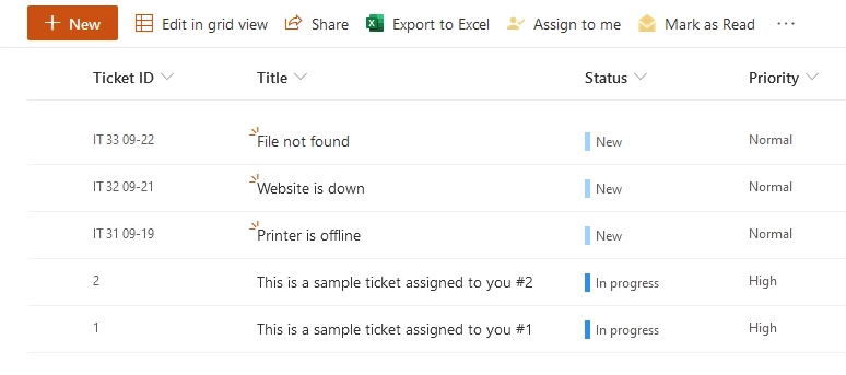 Custom ticket numbering demo