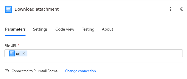 Download attachment