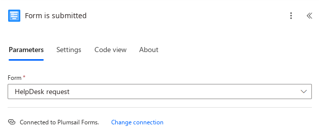 Form is submitted action
