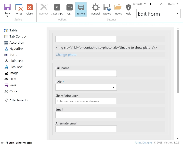 Forms Designer