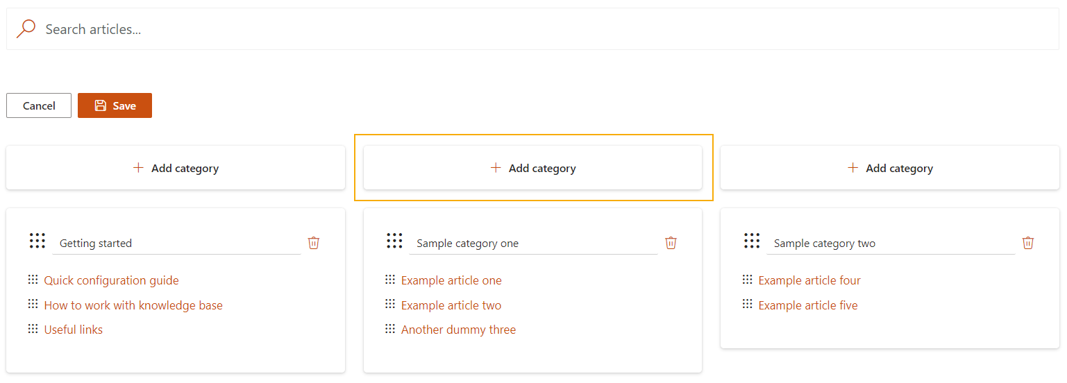 Knowledge base add category