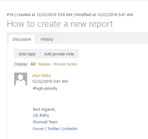 Comment from mailbox