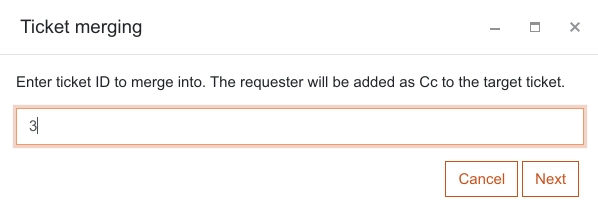 Enter ticket ID