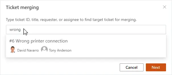 Enter ticket ID