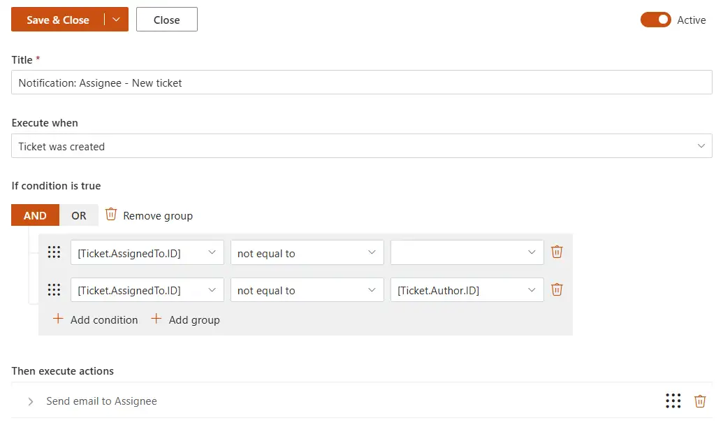 Assignee - New ticket