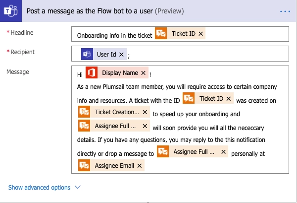 Chat message
