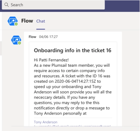 Chat notification