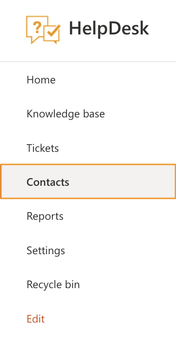 Navigate to Contacts