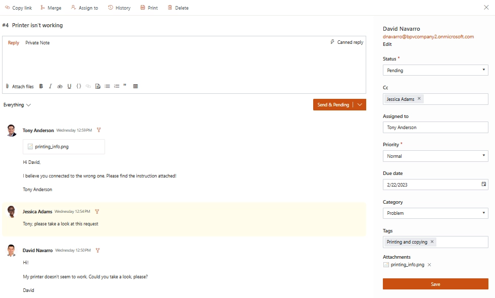 View Ticket Form