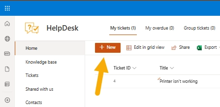 New Ticket Navigation Icon