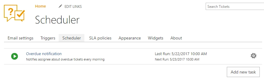 Overdue notification task