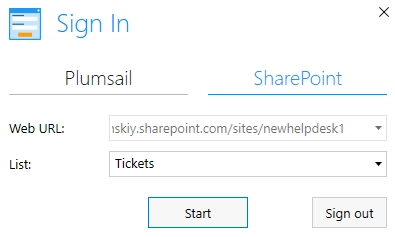 Plumsail Forms Sign in