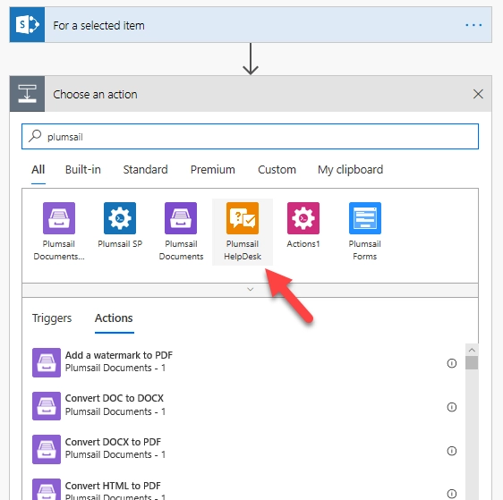 Search for Helpdesk connector