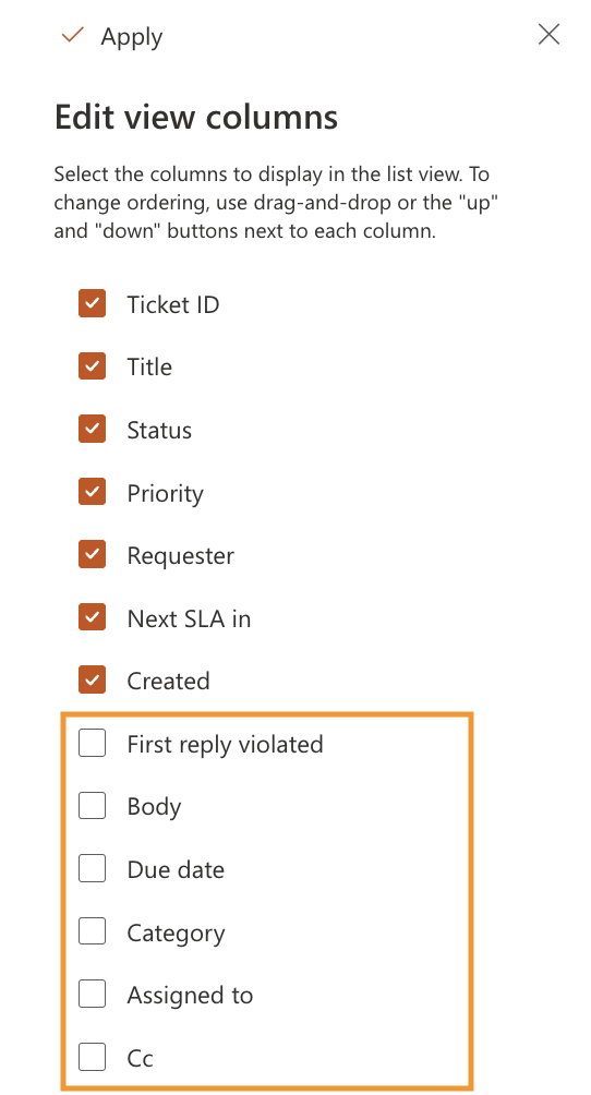Show additional SLA metrics in the Tickets view