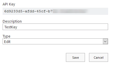 Test API key