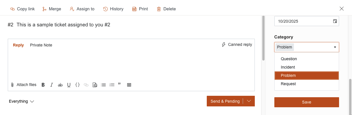 Ticket Category Element