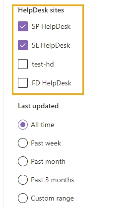HelpDesk sites