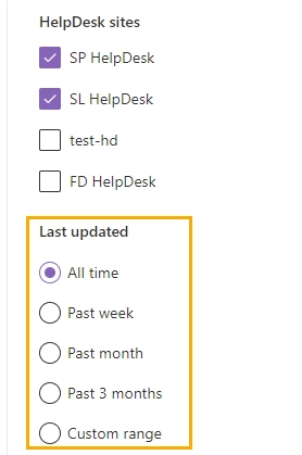 Last updated option