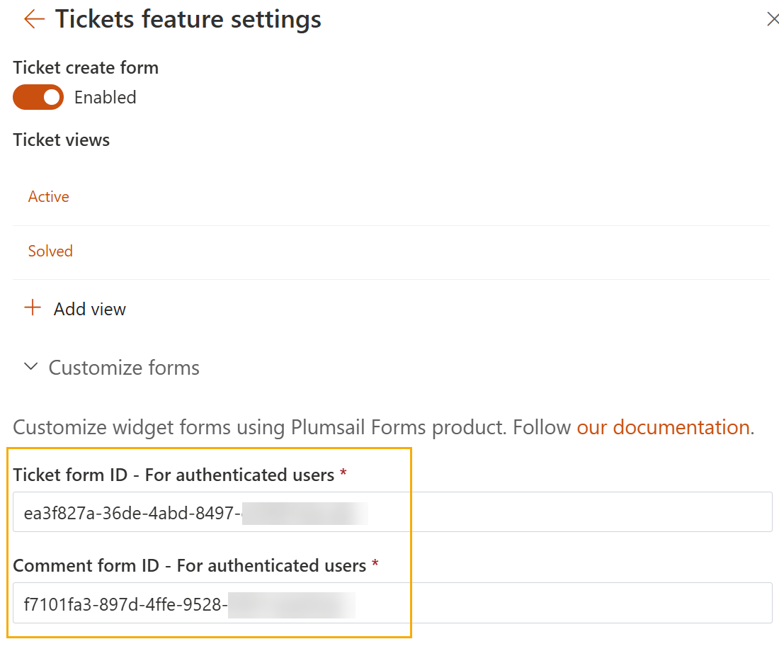 Set widget config form id