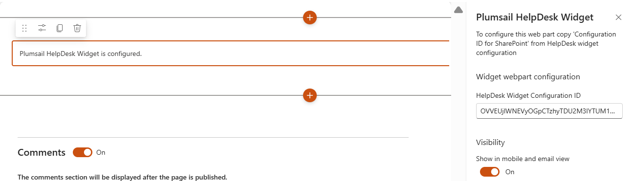 Copy ID to the web part