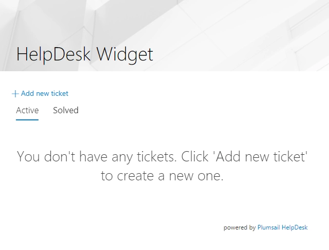 The widget on the page