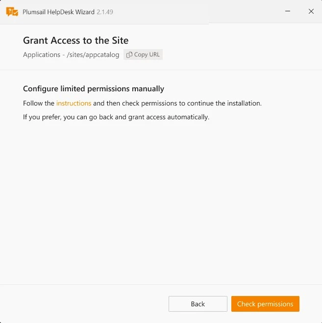Check Permissions for HelpDesk app