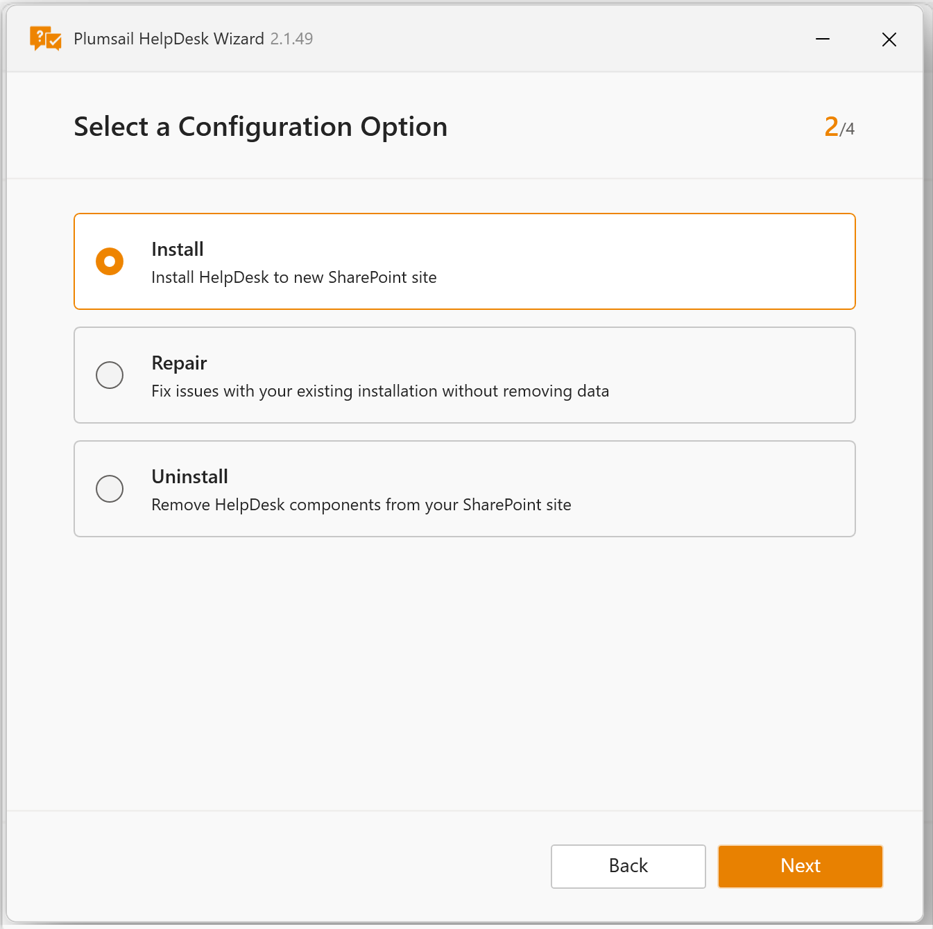 Install credentials