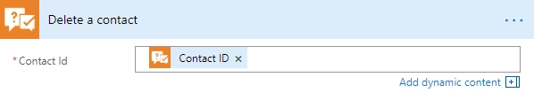 Delete a contact example