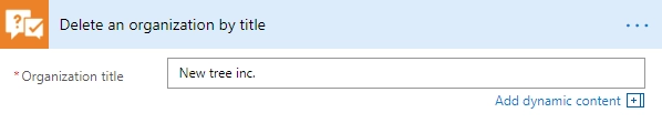 Delete organization by title example