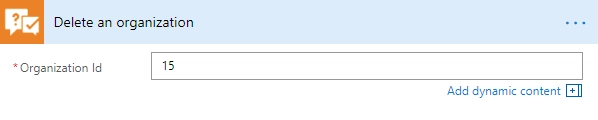 Delete organization by id example