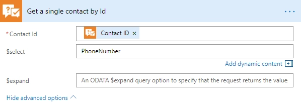 Get contact by ID example