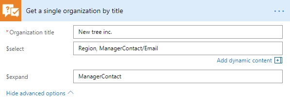 Get organization by Title example