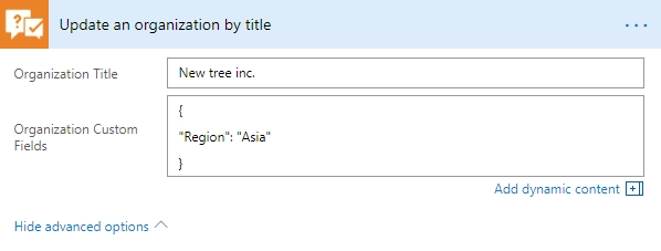 Update organization by title example