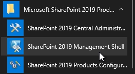 Starting of SharePoint Mangement Shell