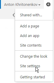 Site settings