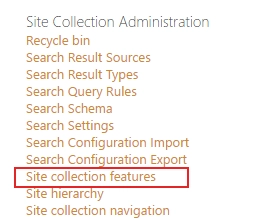 Sites Features