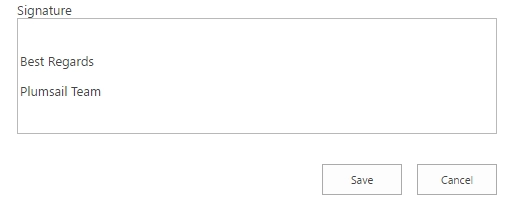 Setup Signature